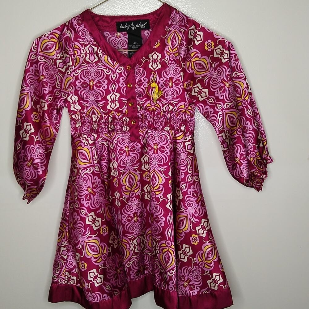 Baby Phat girls size 6X pink design dess
